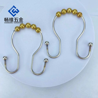 Stainless Steel Shower Curtain Hook with Unique Design