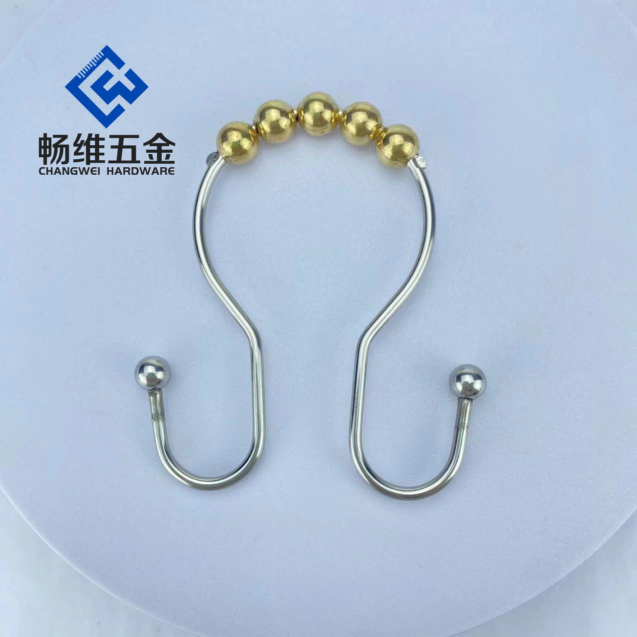 Stainless Steel Shower Curtain Hook with Unique Design