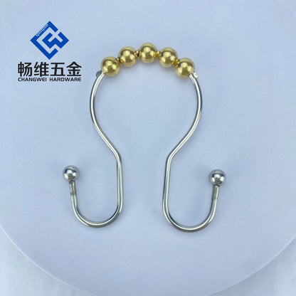 Stainless Steel Shower Curtain Hook with Unique Design