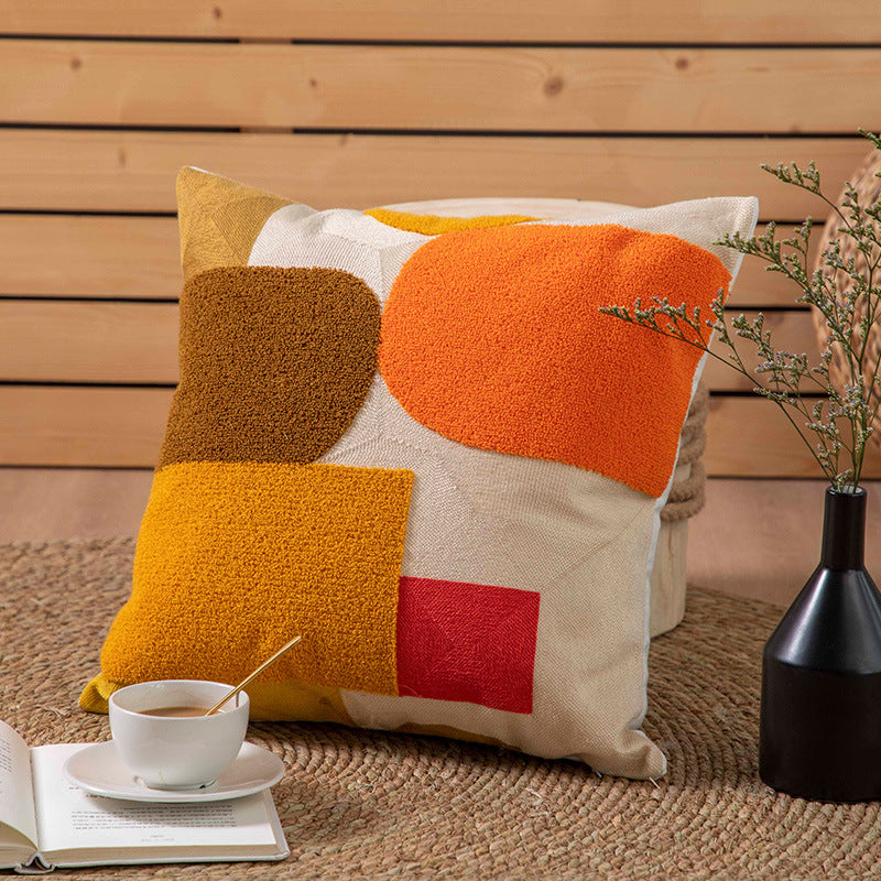 Embroidered Cotton Canvas Towel Pillowcase