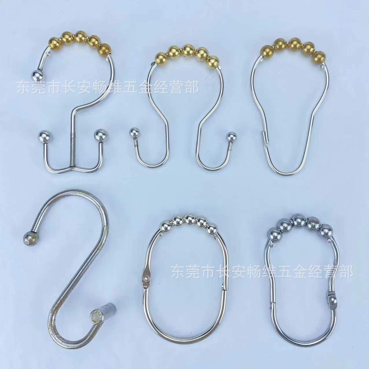 Stainless Steel Shower Curtain Hook with Unique Design