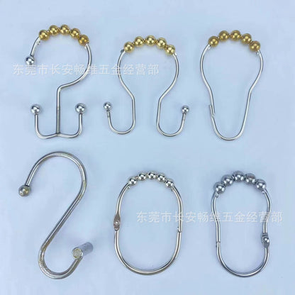 Stainless Steel Shower Curtain Hook with Unique Design