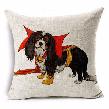 Cute Cartoon Dog Series Linen Pillowcase for Sofas