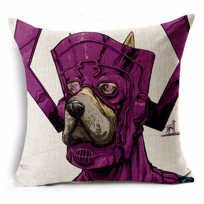 Cute Cartoon Dog Series Linen Pillowcase for Sofas