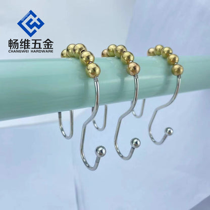 Stainless Steel Shower Curtain Hook with Unique Design
