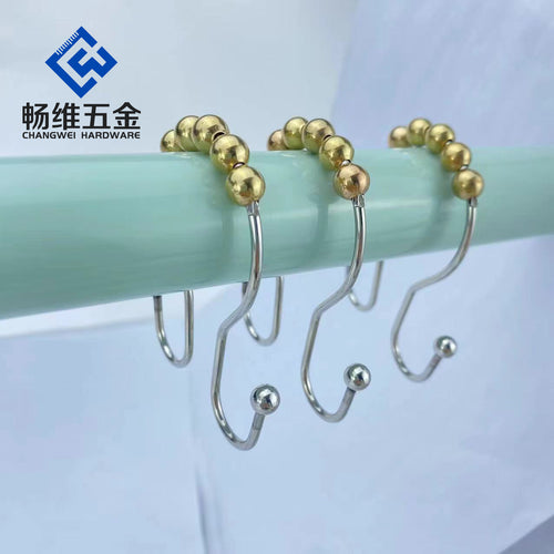 Stainless Steel Shower Curtain Hook with Unique Design