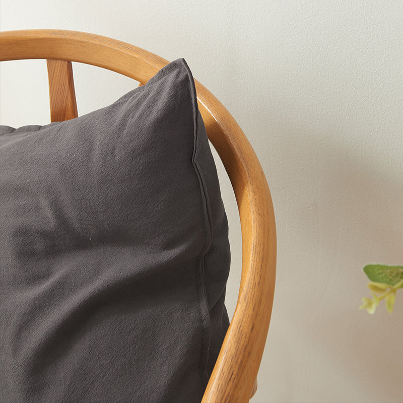 Retro Washed Cotton Pillow in Pure Color