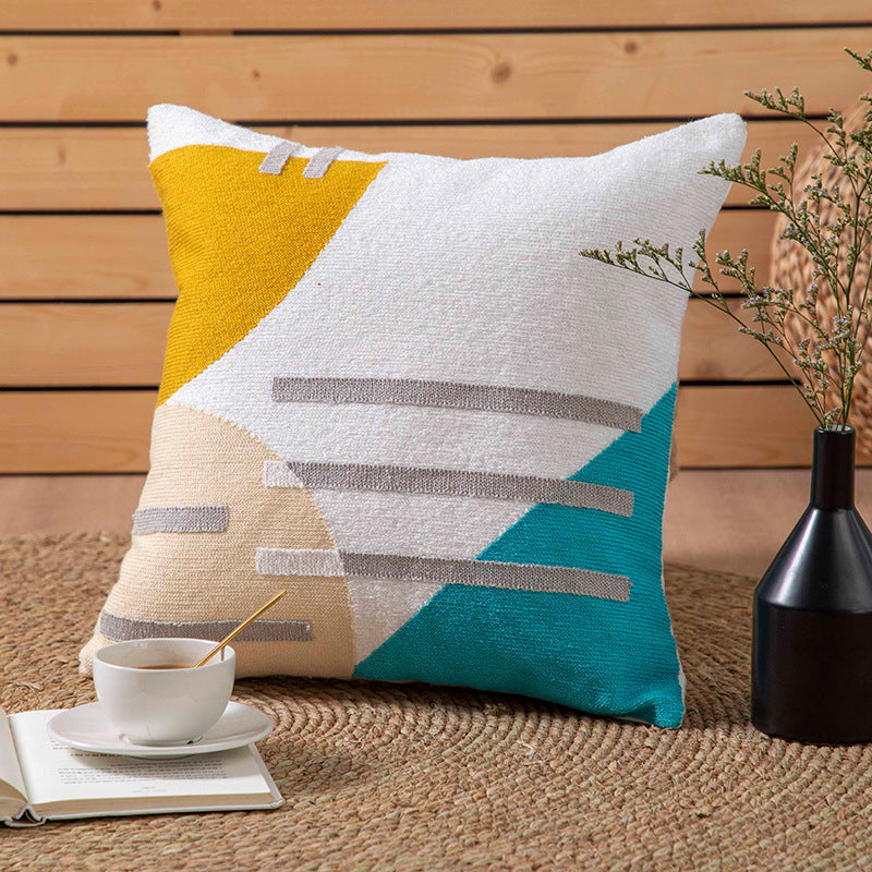 Embroidered Cotton Canvas Towel Pillowcase
